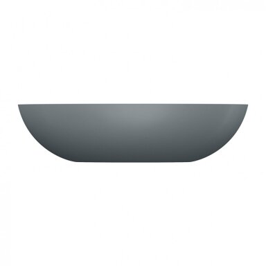 Pilkos spalvos pastatomas ant stalviršio praustuvas Omnires SHELL M+ SHELLUNAG 60 x 35 cm