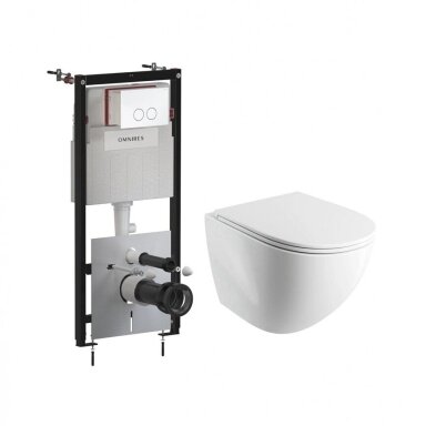 Potinkinio rėmo Omnires STRONGFRAME ECO su baltos blizgios spalvos mygtuku ir pakabinamo klozeto Ottawa (Silent Power) 49 x 36,5 cm komplektas Potinkinio rėmo Omnires STRONGFRAME ECO su baltos blizgios spalvos mygtuku ir pakabinamo klozeto Ottawa (Silent Power) 49 x 36,5 cm komplektas