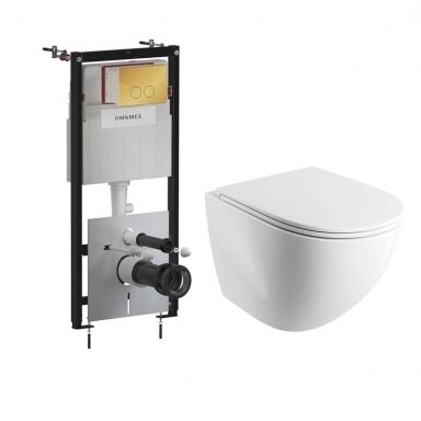 Potinkinio rėmo Omnires STRONGFRAME ECO su blizgios aukso spalvos mygtuku ir pakabinamo klozeto Ottawa Comfort (Silent Power) 54 x 37 cm komplektas Potinkinio rėmo Omnires STRONGFRAME ECO su blizgios aukso spalvos mygtuku ir pakabinamo klozeto Ottawa Comfort (Silent Power) 54 x 37 cm komplektas