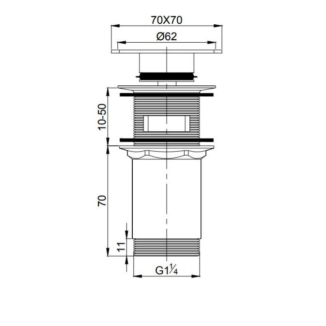 Praustuvo dugno vožtuvas click clack Omnires Q706CR 1 Praustuvo dugno vožtuvas click clack Omnires Q706CR 1