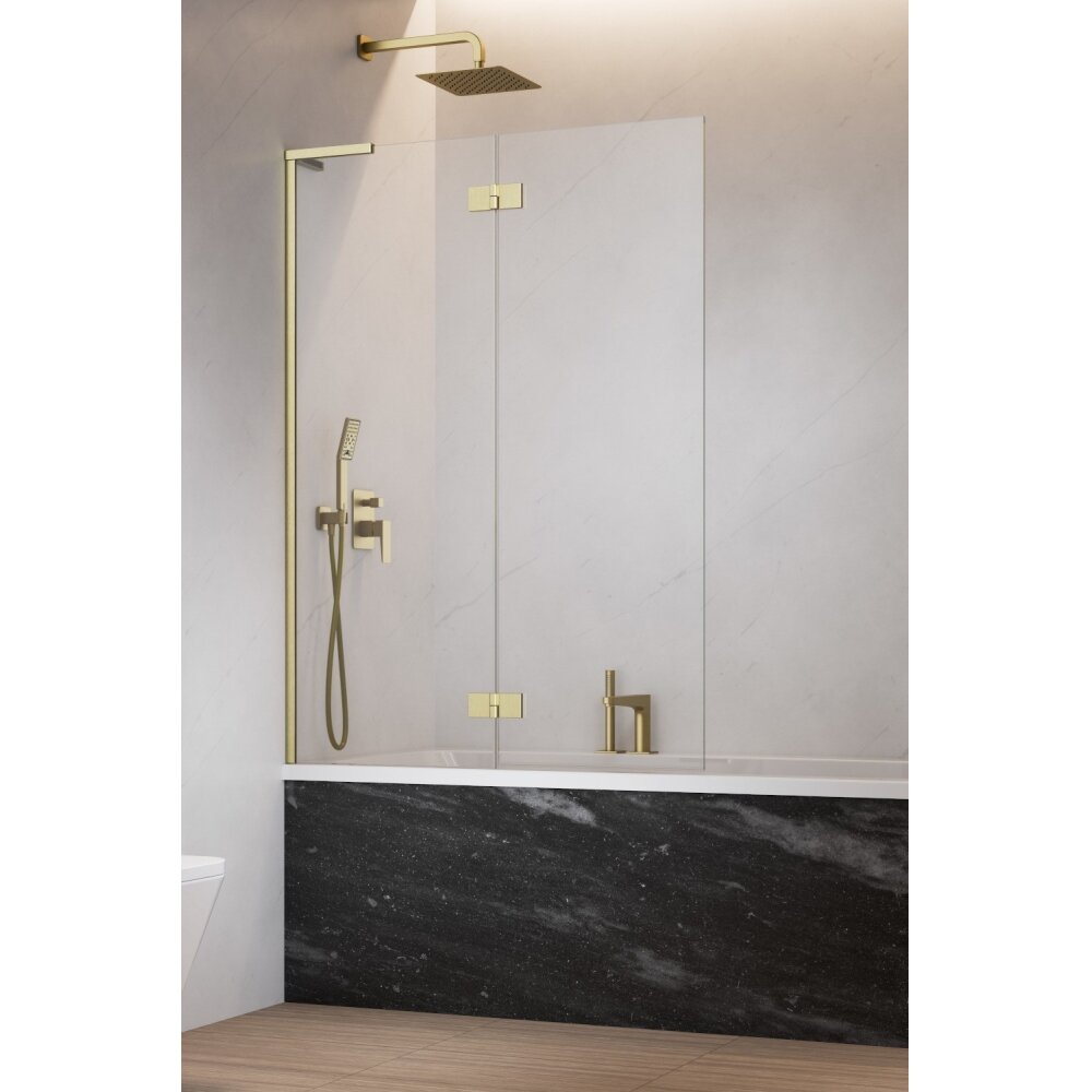 Radaway Essenza 8 SL PND II dviejų dalių vonios sienelė, šlifuotas auksas 2
