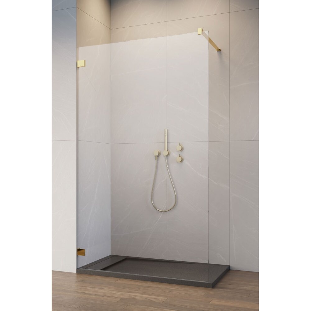 Radaway Essenza Pro 8 Walk-in stabili dušo sienelė, blizgus auksas 2
