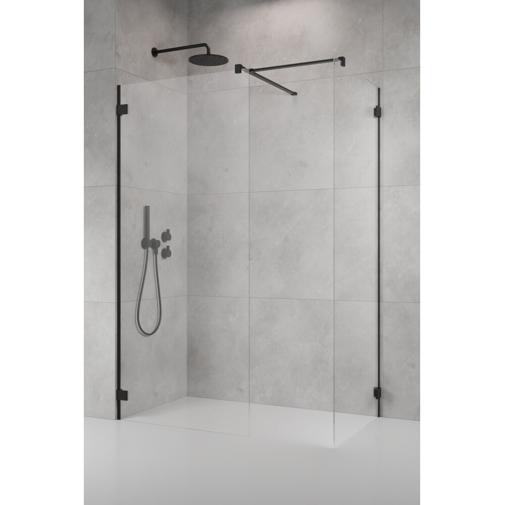Radaway Essenza Pro 8 Walk-in stabili dušo sienelė, juoda matinė 3 Radaway Essenza Pro 8 Walk-in stabili dušo sienelė, juoda matinė 3