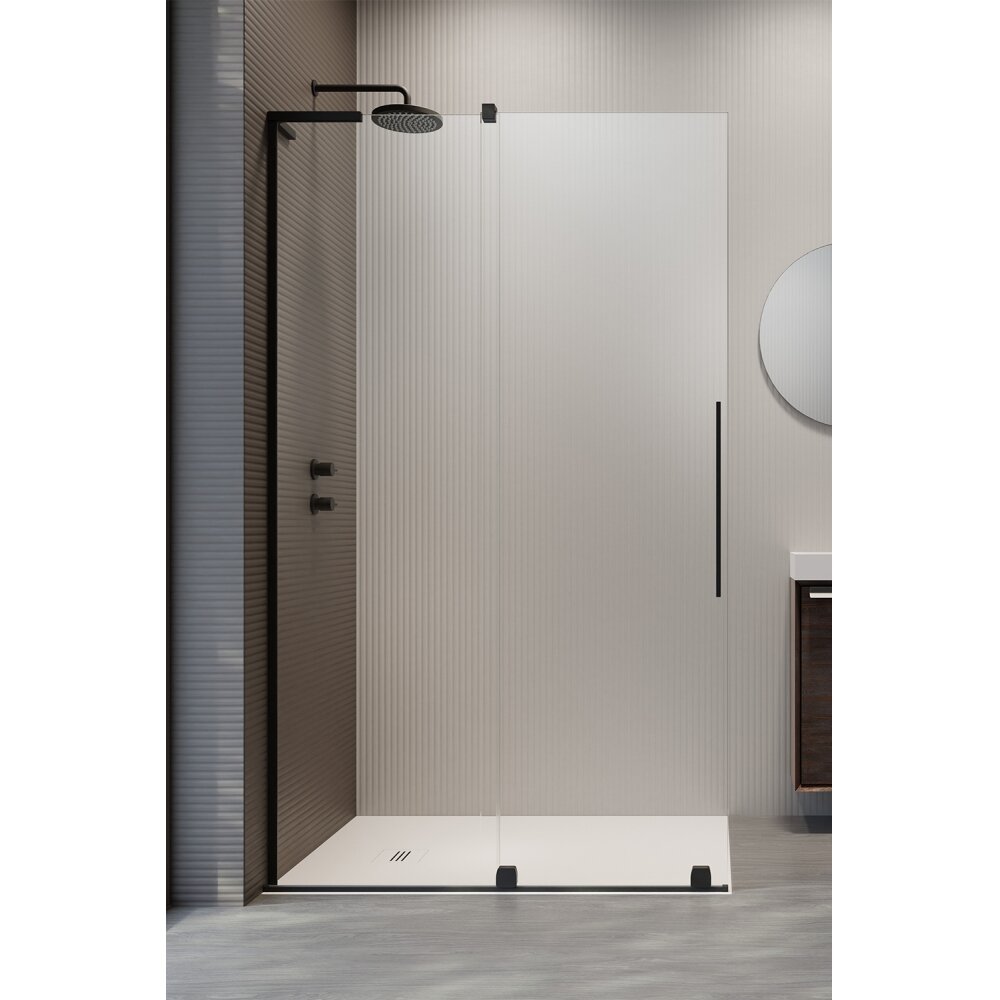 Radaway Furo SL Walk-in stabili dušo sienelė su stumdomomis durimis, juoda matinė 3 Radaway Furo SL Walk-in stabili dušo sienelė su stumdomomis durimis, juoda matinė 3