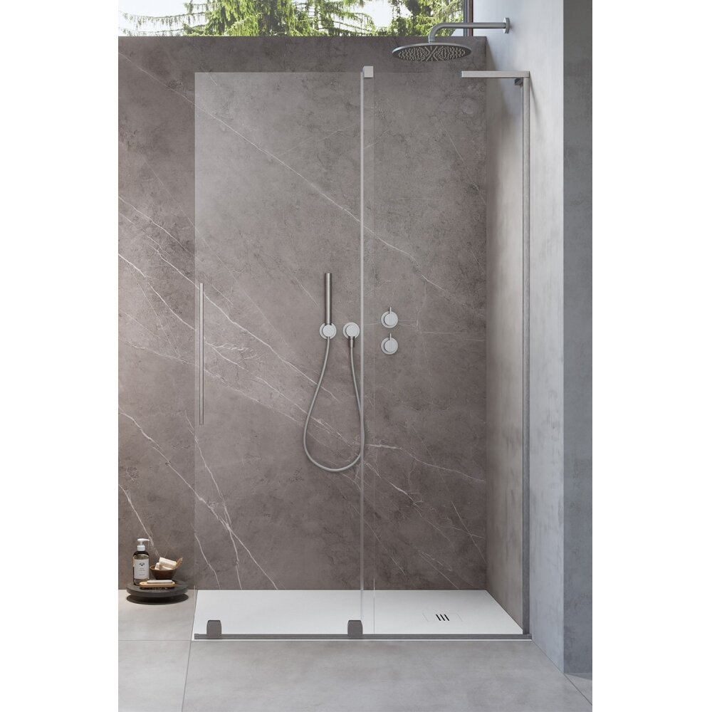Radaway Furo SL Walk-in stabili dušo sienelė su stumdomomis durimis, šlifuotas nikelis 2