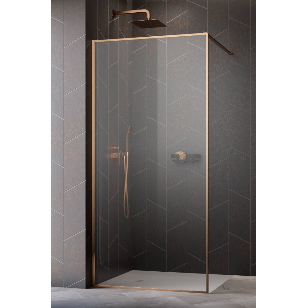 Radaway Modo F II stabili dušo sienelė (Walk-in), šlifuotas varis 2