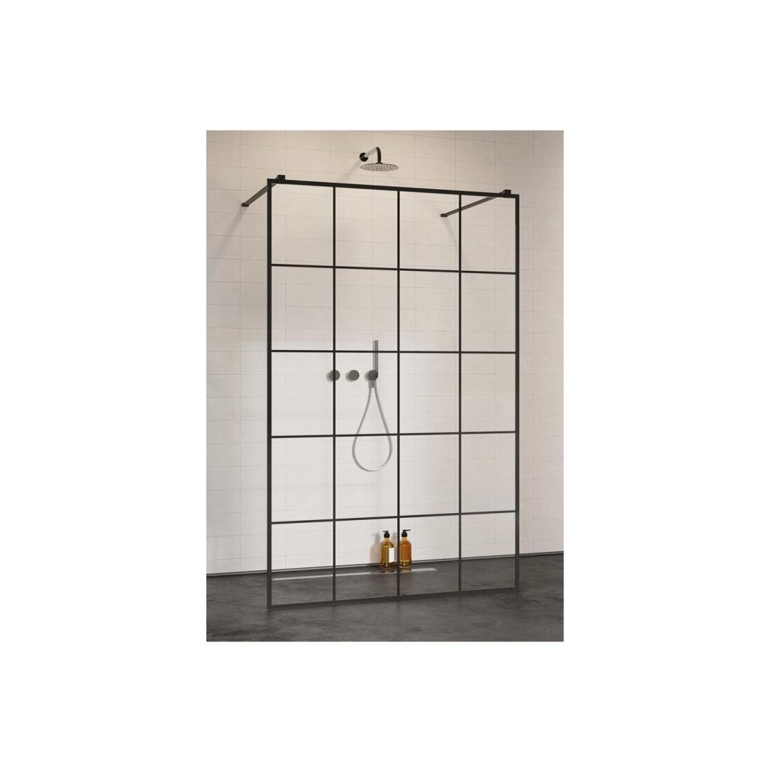 Radaway Modo New I Factory stabili dušo sienelė (Walk-in), juoda matinė 5 Radaway Modo New I Factory stabili dušo sienelė (Walk-in), juoda matinė 5