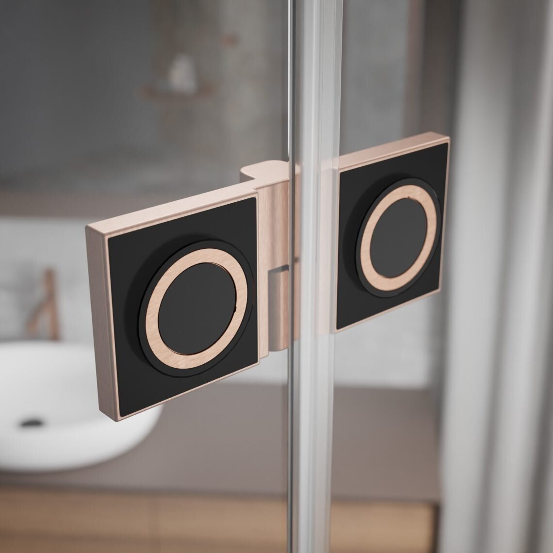 Radaway Essenza Pro Brushed Cooper PDD pusapvalė dušo kabina  5