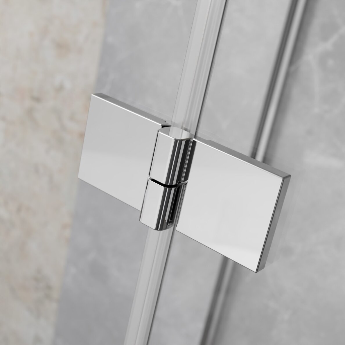 Radaway Essenza KDJ+S kampinė dušo kabina su papildoma sienele, chromas 3
