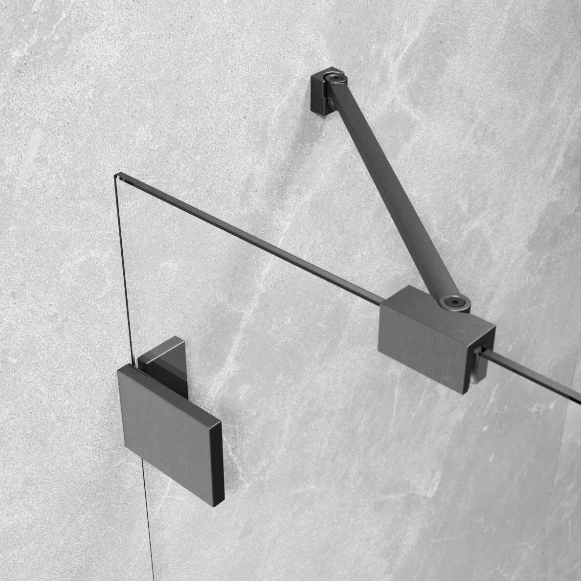 Radaway Essenza Pro KDJ+S kampinė dušo kabina su papildoma sienele, šlifuotas GunMetal 7 Radaway Essenza Pro KDJ+S kampinė dušo kabina su papildoma sienele, šlifuotas GunMetal 7