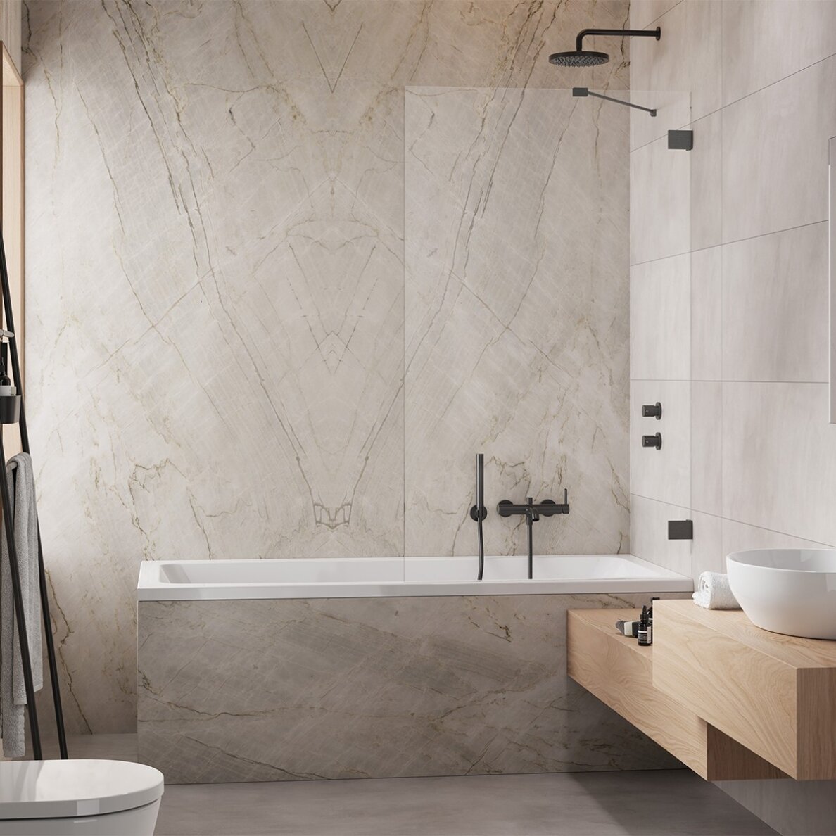 Radaway Essenza Pro PNJ II vonios sienelė, šlifuotas GunMetal Radaway Essenza Pro PNJ II vonios sienelė, šlifuotas GunMetal
