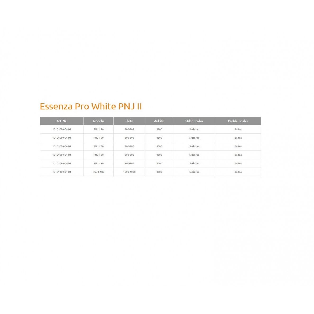 Radaway Essenza Pro White PNJ II vonios sienelė 6 Radaway Essenza Pro White PNJ II vonios sienelė 6