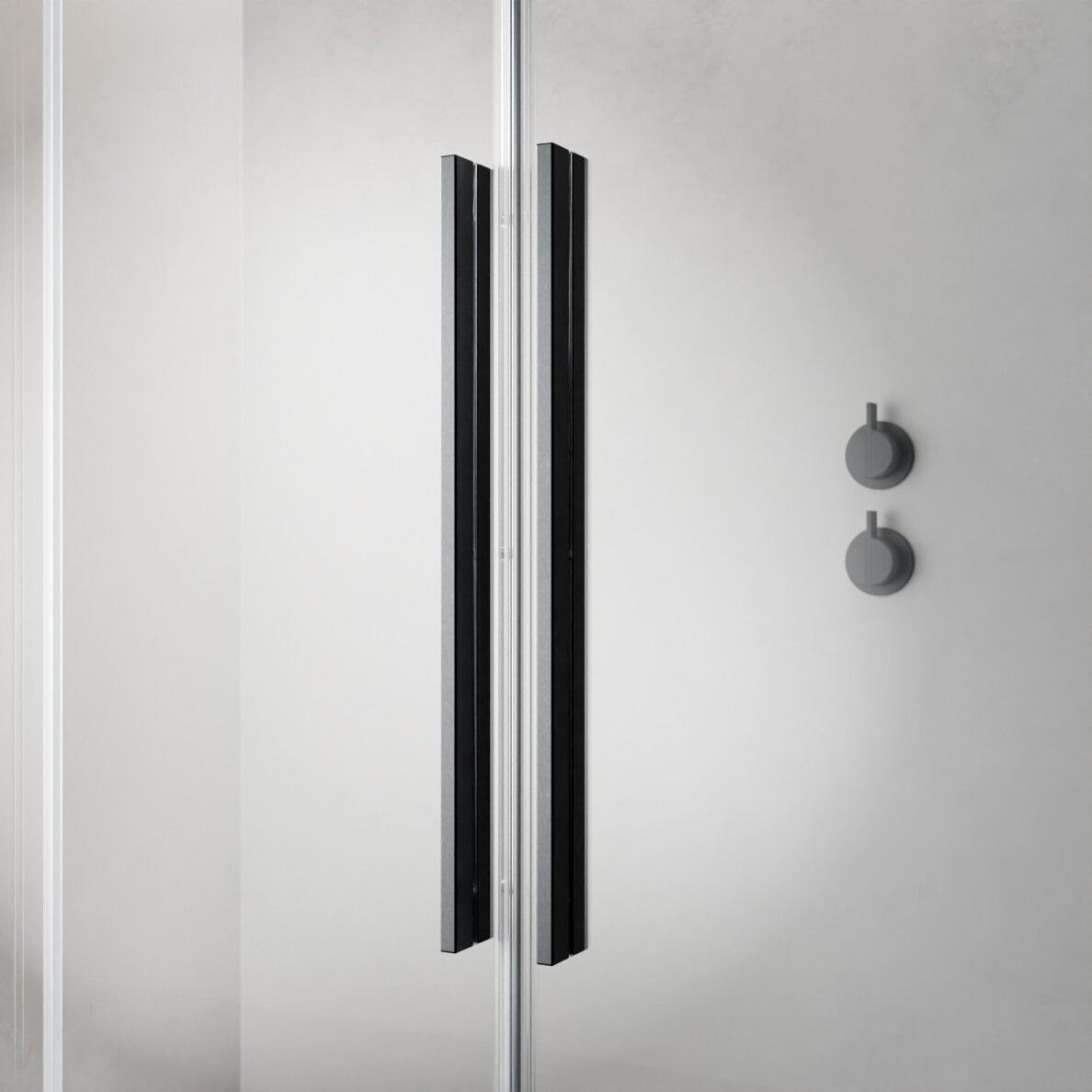 Radaway Furo DWD nišinės dvivėrės stumdomos durys, šlifuotas GunMetal 2 Radaway Furo DWD nišinės dvivėrės stumdomos durys, šlifuotas GunMetal 2