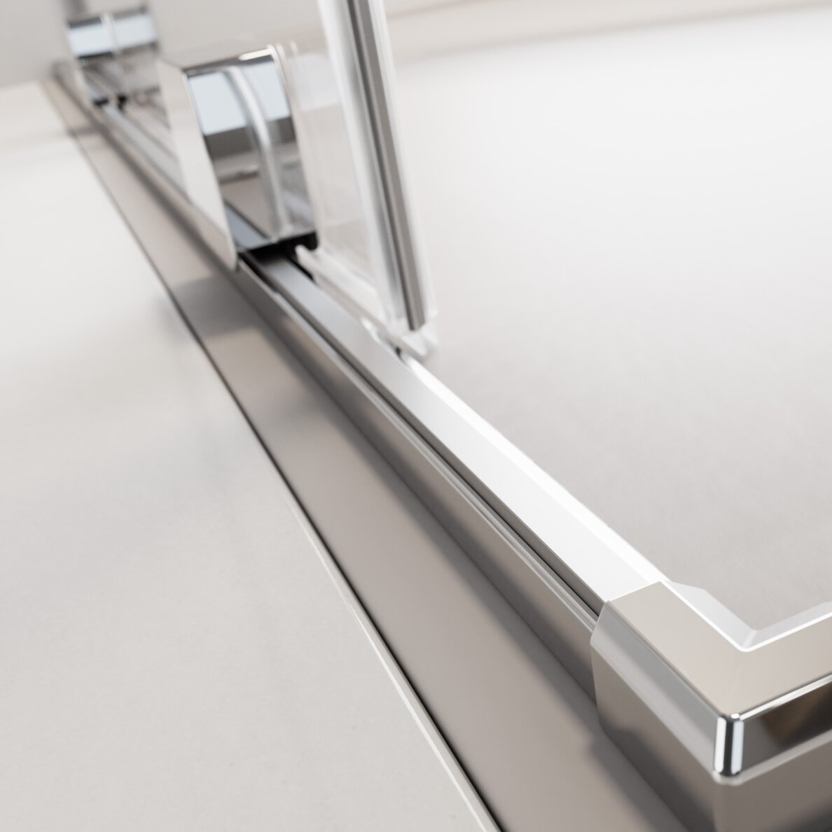 Radaway Furo KDD kampinė dušo kabina su dvejomis stumdomomis durimis, chromas 6