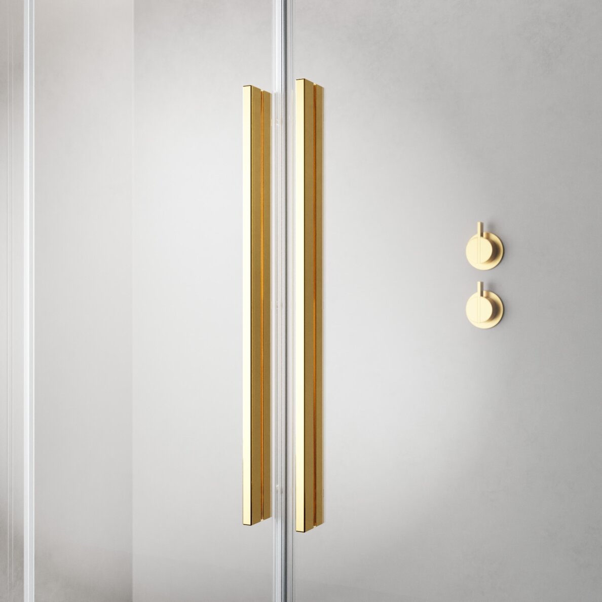 Radaway Furo SL Walk-in stabili dušo sienelė su stumdomomis durimis, blizgus auksas 4