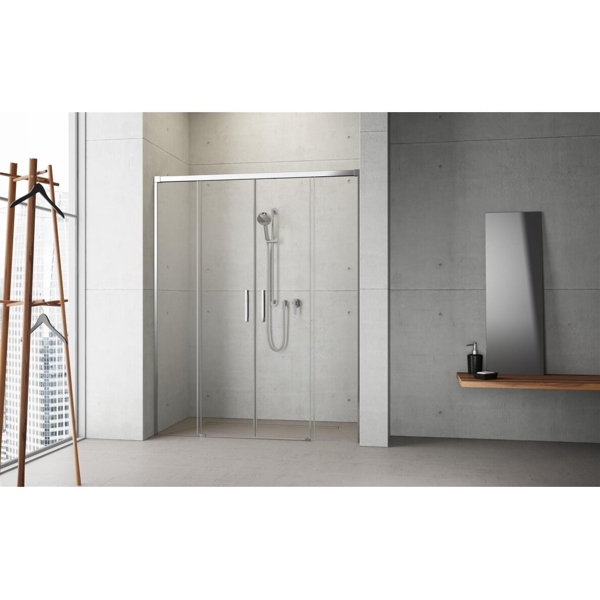 Radaway Idea 8 DWD nišinės dvivėrės stumdomos durys, chromas 1 Radaway Idea 8 DWD nišinės dvivėrės stumdomos durys, chromas 1