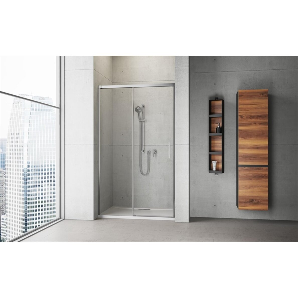 Radaway Idea 8 DWJ nišinės stumdomos durys, chromas 1 Radaway Idea 8 DWJ nišinės stumdomos durys, chromas 1