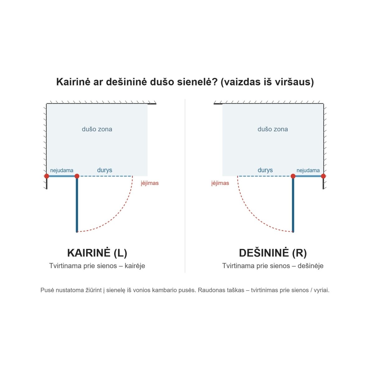 Radaway Nes 8 Walk-in KDD II stabili dušo sienelė su varstomomis durimis, chromas 1