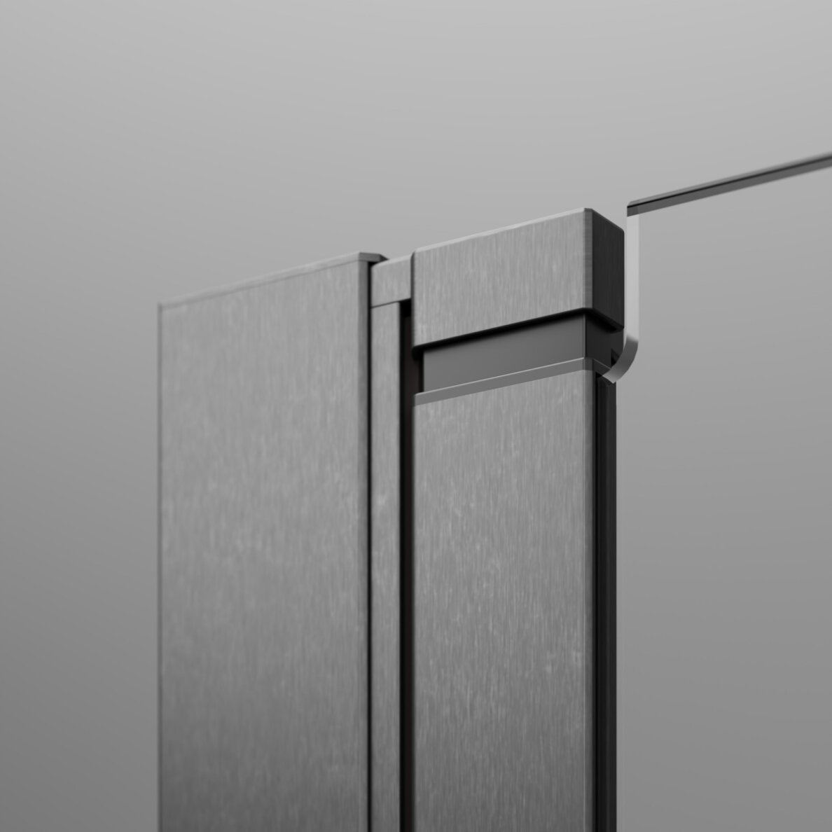 Radaway Nes DWD II nišinės dušo durys, šlifuotas GunMetal 5