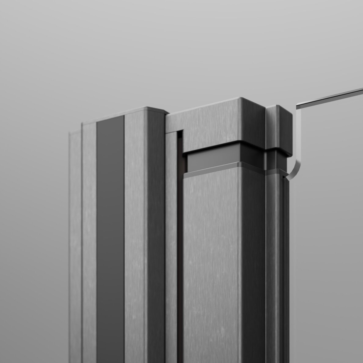 Radaway Nes DWD II nišinės dušo durys, šlifuotas GunMetal 8 Radaway Nes DWD II nišinės dušo durys, šlifuotas GunMetal 8