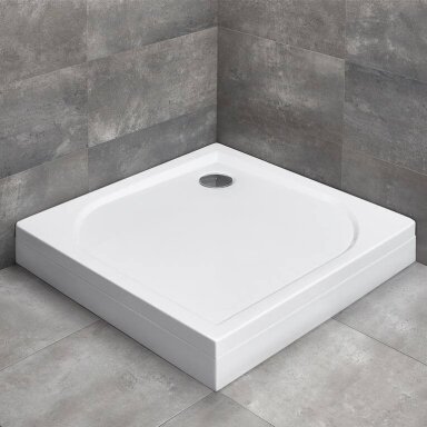 Radaway Delos C kvadratinis akrilinis dušo padėklas su uždanga 100x100 Radaway Delos C kvadratinis akrilinis dušo padėklas su uždanga 100x100