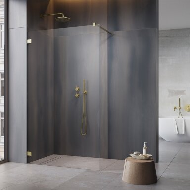 Radaway Essenza Pro 8 Walk-in stabili dušo sienelė, šlifuotas auksas