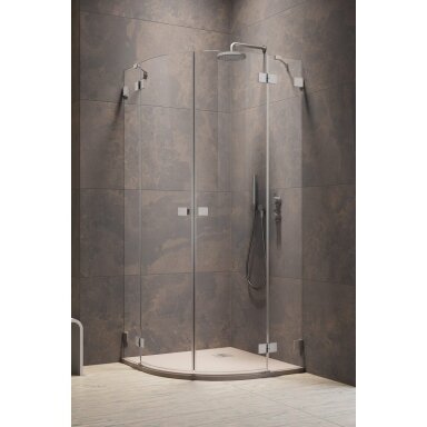 Radaway Essenza Pro Brushed Nickel PDD pusapvalė dušo kabina Radaway Essenza Pro Brushed Nickel PDD pusapvalė dušo kabina