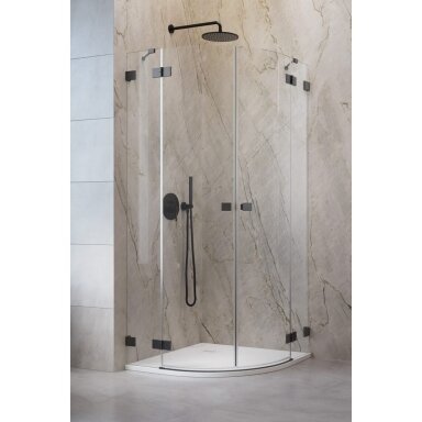 Radaway Essenza Pro Brushed GunMetal PDD pusapvalė dušo kabina Radaway Essenza Pro Brushed GunMetal PDD pusapvalė dušo kabina