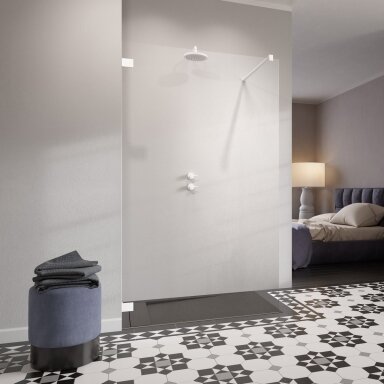 Radaway Essenza Pro Walk-in stabili dušo sienelė, balta matinė
