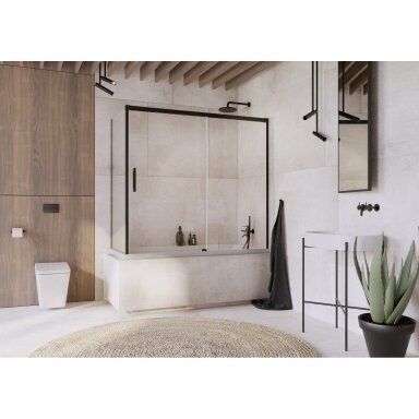 Radaway Idea Black PN DWJ+S vonios sienelė Radaway Idea Black PN DWJ+S vonios sienelė