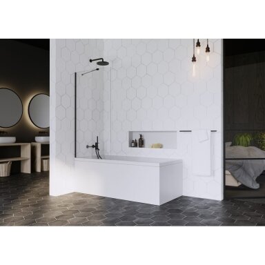 Radaway Idea Black PNJ II vonios sienelė Radaway Idea Black PNJ II vonios sienelė