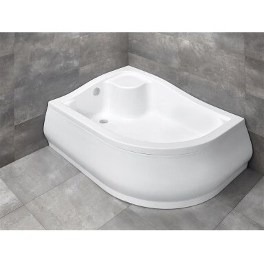 Radaway Korfu E 120x90cm KAIRINIS pusapvalis akrilinis dušo padėklas Radaway Korfu E 120x90cm KAIRINIS pusapvalis akrilinis dušo padėklas