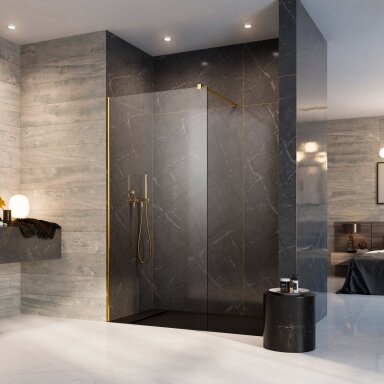 Radaway Modo New II stabili dušo sienelė (Walk-in), blizgus auksas