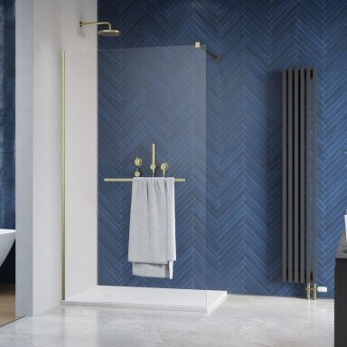 Radaway Modo New II su pakaba stabili dušo sienelė (Walk-in), šlifuotas auksas