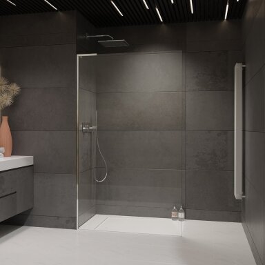 Radaway Modo SL II stabili dušo sienelė (Walk-in), chromas