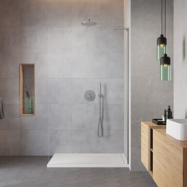 Radaway Modo SL II stabili dušo sienelė (Walk-in), šlifuotas nikelis