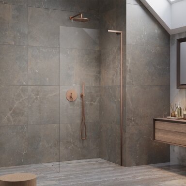 Radaway Modo SL II stabili dušo sienelė (Walk-in), šlifuotas varis