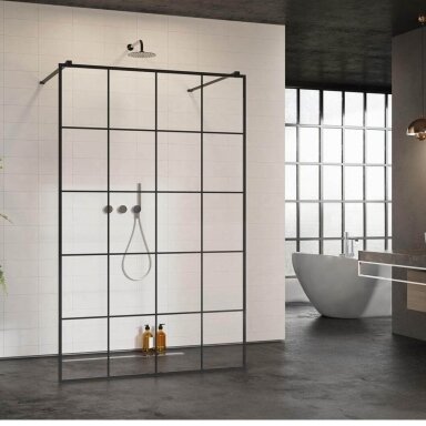 Radaway Modo X Black I Factory stabili dušo sienelė