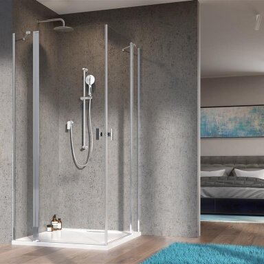 Radaway Nes 8 KDD II kampinė dušo kabina su dvejomis durimis, chromas