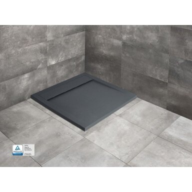 Radaway Teos C anthracite kvadratinis lieto akmens dušo padėklas Radaway Teos C anthracite kvadratinis lieto akmens dušo padėklas