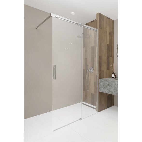 Radaway Espera Pro Walk-in stabili dušo sienelė su stumdomomis durimis, chromas 2 Radaway Espera Pro Walk-in stabili dušo sienelė su stumdomomis durimis, chromas 2