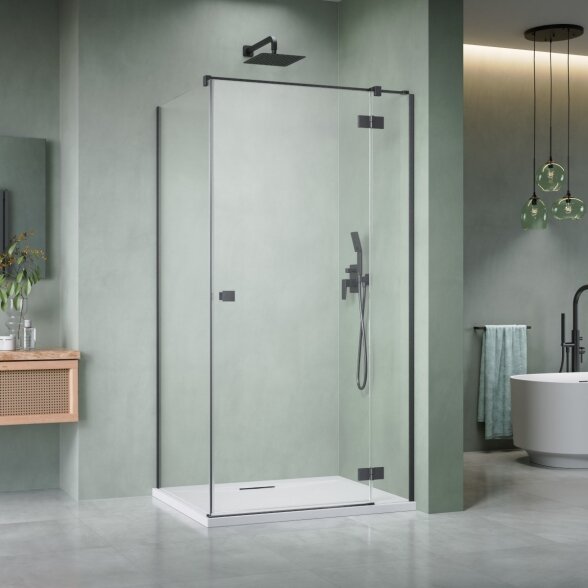 Radaway Essenza 8 KDJ kampinė dušo kabina, šlifuotas GunMetal Radaway Essenza 8 KDJ kampinė dušo kabina, šlifuotas GunMetal