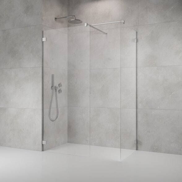 Radaway Essenza Pro 8 Walk-in stabili dušo sienelė, chromas 4 Radaway Essenza Pro 8 Walk-in stabili dušo sienelė, chromas 4