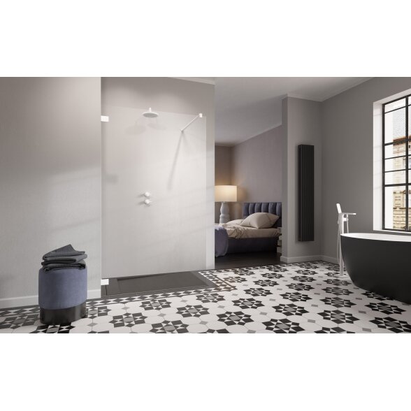 Radaway Essenza Pro Walk-in stabili dušo sienelė, balta matinė 1