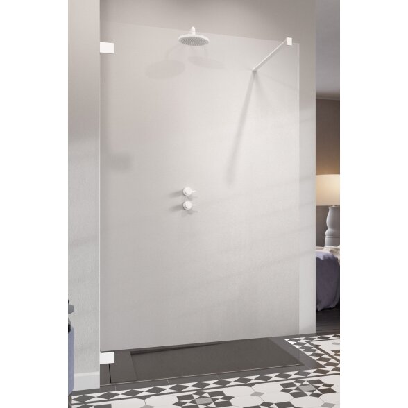 Radaway Essenza Pro Walk-in stabili dušo sienelė, balta matinė 3 Radaway Essenza Pro Walk-in stabili dušo sienelė, balta matinė 3