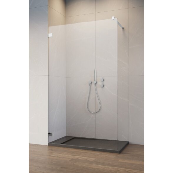 Radaway Essenza Pro Walk-in stabili dušo sienelė, chromas 2 Radaway Essenza Pro Walk-in stabili dušo sienelė, chromas 2