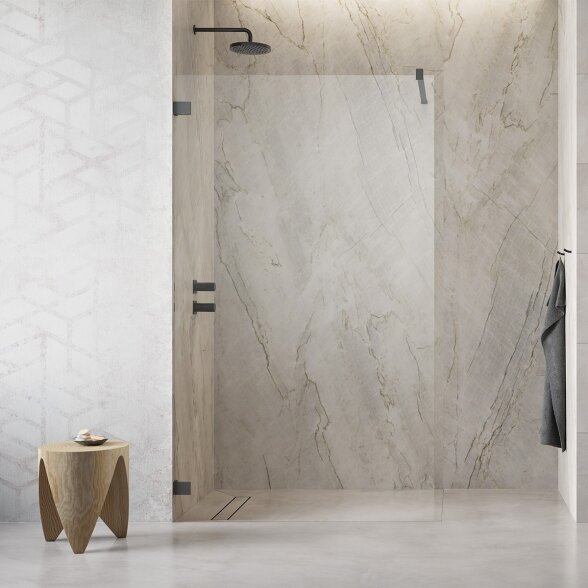 Radaway Essenza Pro Walk-in stabili dušo sienelė, šlifuotas GunMetal Radaway Essenza Pro Walk-in stabili dušo sienelė, šlifuotas GunMetal