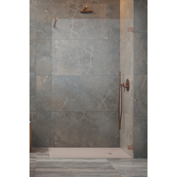 Radaway Essenza Pro Walk-in stabili dušo sienelė, šlifuotas varis 3