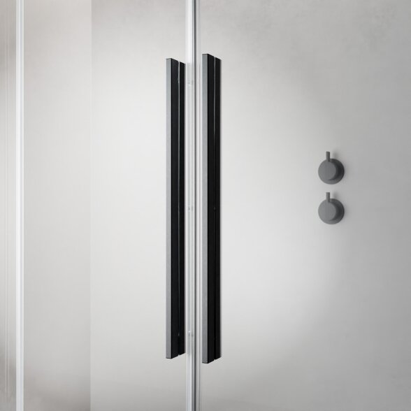 Radaway Furo DWD nišinės dvivėrės stumdomos durys, šlifuotas GunMetal 2 Radaway Furo DWD nišinės dvivėrės stumdomos durys, šlifuotas GunMetal 2