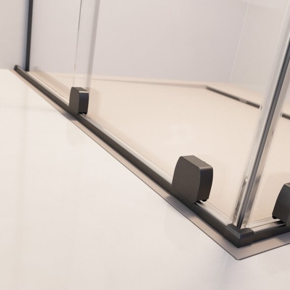 Radaway Furo DWD nišinės dvivėrės stumdomos durys, šlifuotas GunMetal 3 Radaway Furo DWD nišinės dvivėrės stumdomos durys, šlifuotas GunMetal 3
